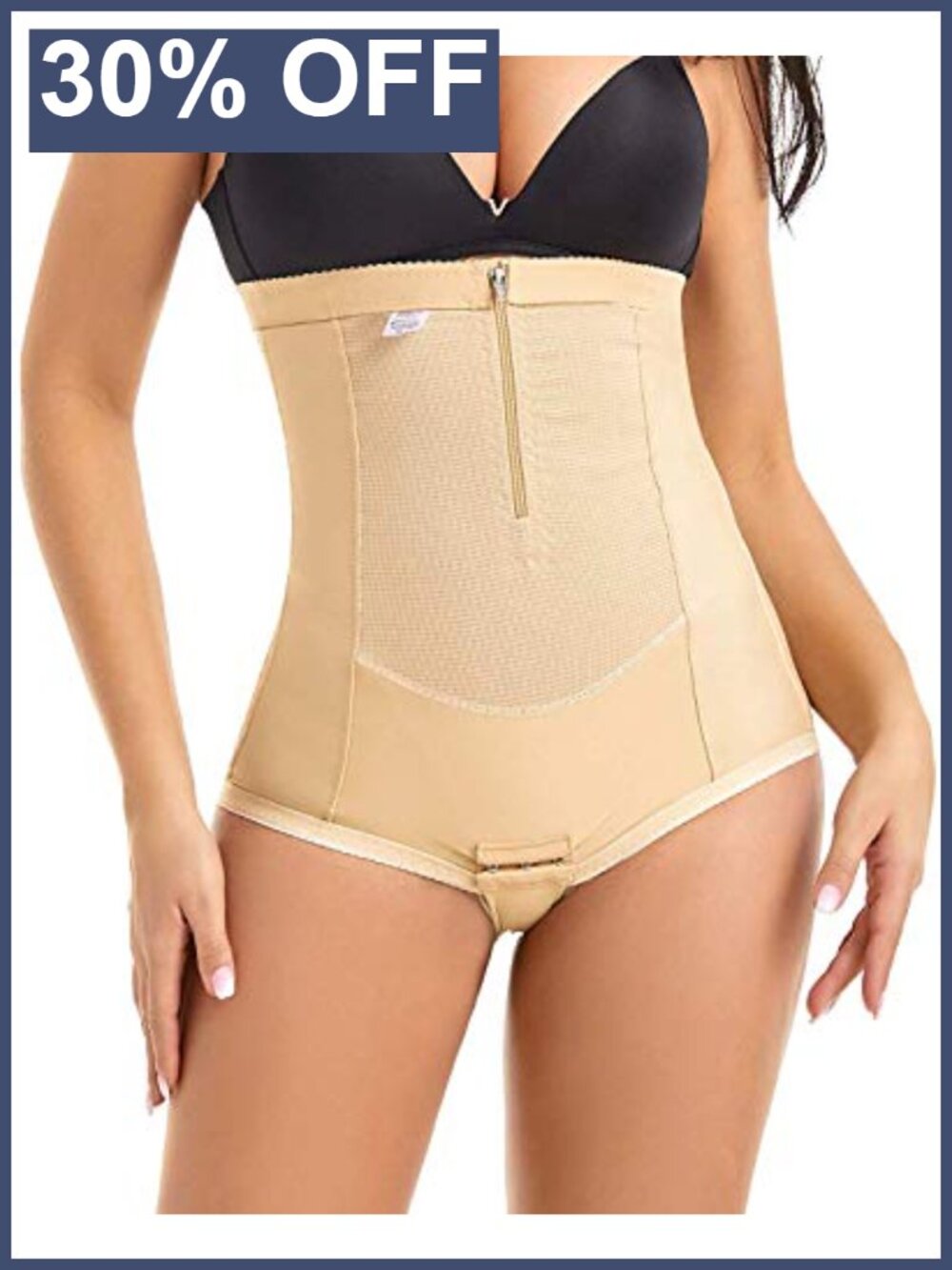 Postpartum Belly Wrap C Section Panties Compression Girdle Shorts Zip